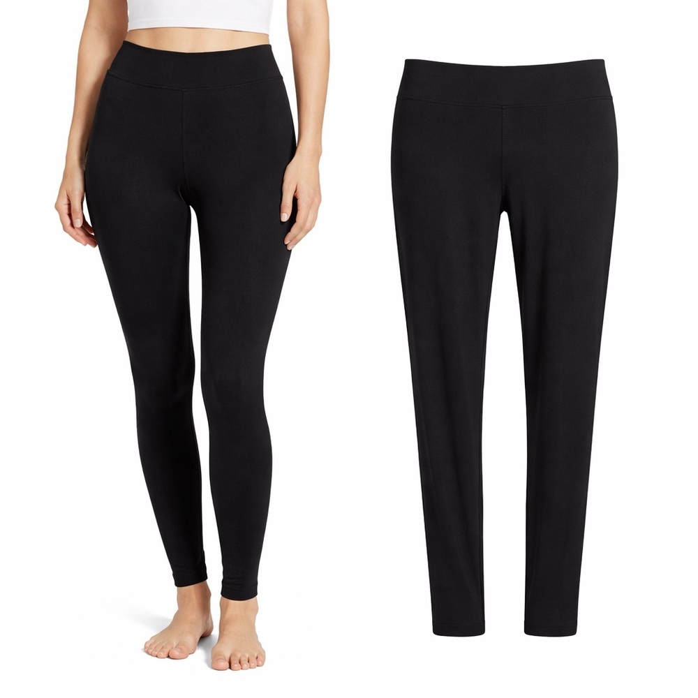 Sonoma Goods For Life Womens Black Everyday Leggings Mid Rise Slim Fit Size M